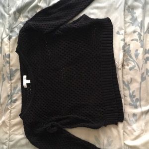 Black cropped sweater